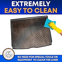 Vista 4 de Forro de carga prémium para Mercedes Benz GLE Class 2020-2025 – Tapete de carga personalizado para maletero de automóvil – Tapete de carga negro