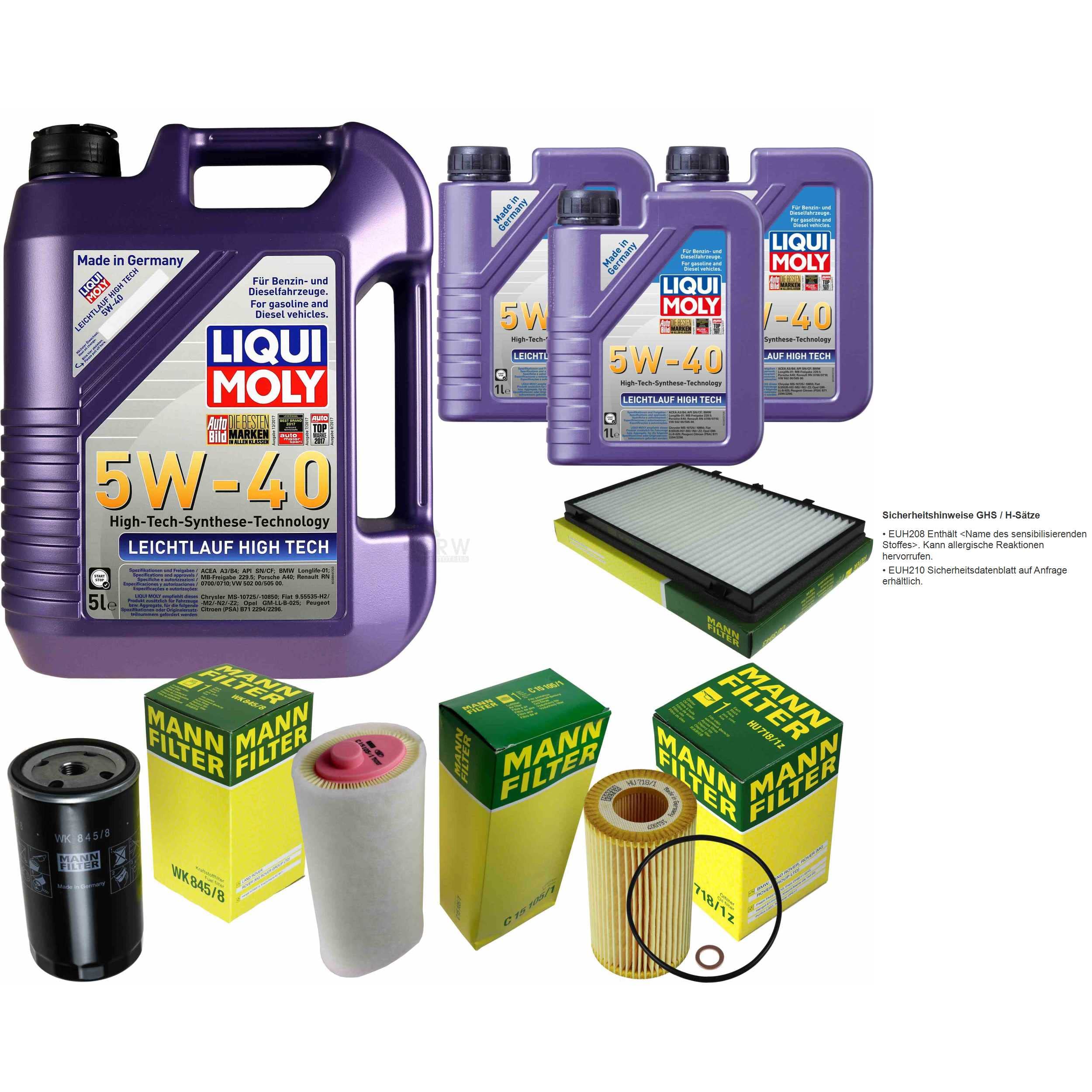 Pacchetto di ispezione 8 L LM LL High Tech 5W-40 + Pacchetto filtro Uomo 75 9788308