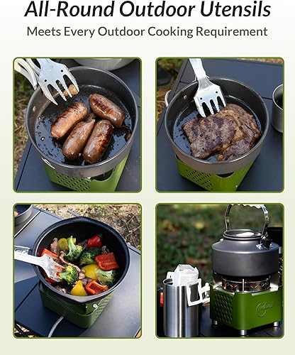 Miniatura 6 de Indwell Estufa de butano de un solo quemador, estufa portátil para acampar con bolsa de transporte, estufa de gas de campamento resistente al