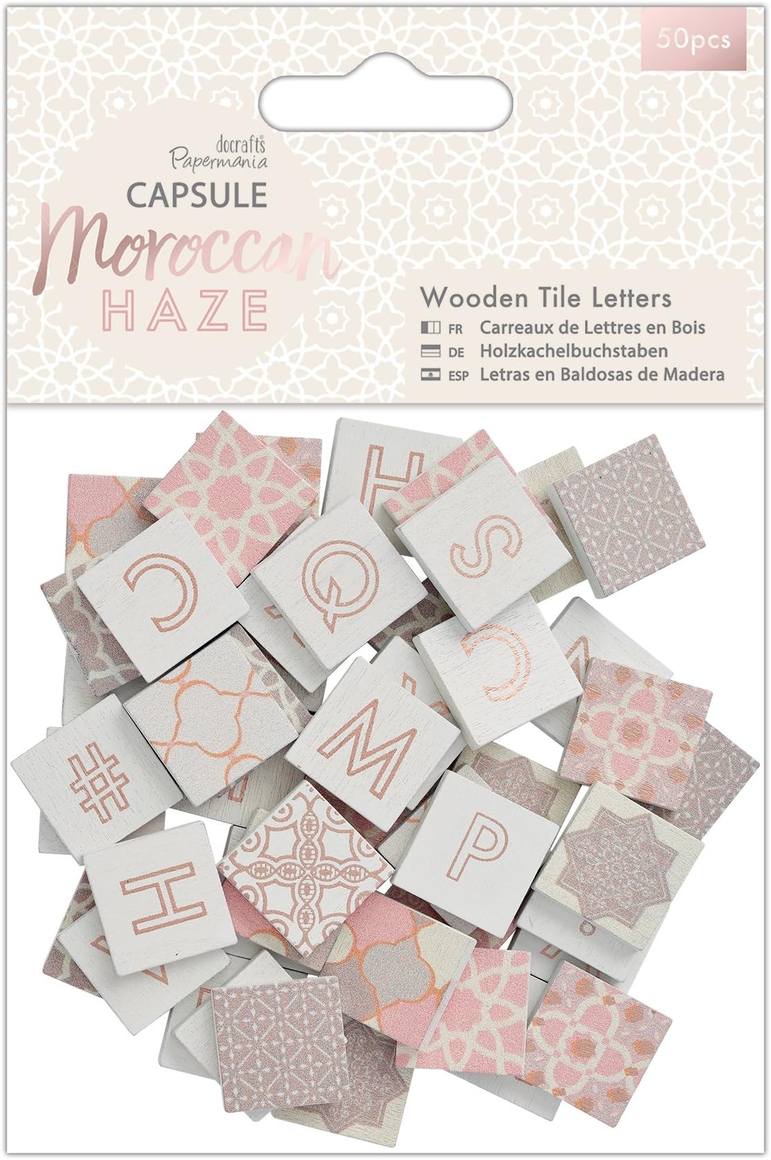 Wooden Tile Letters, Wood, Moroccan Haze, 15 x 10.5 x 2 cm