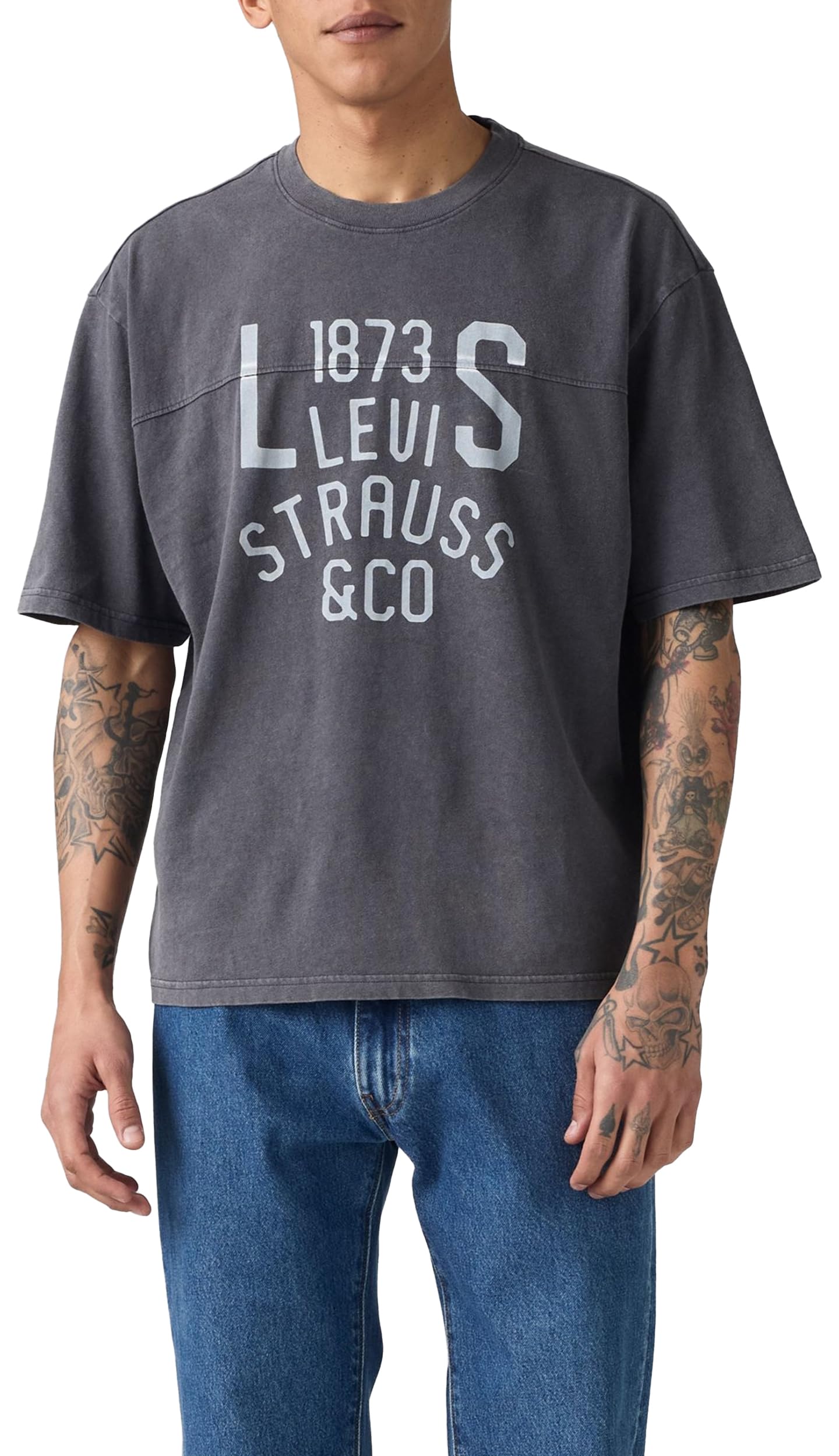 Levi's Men's Lockwood Practice Tee T-Shirt, Two Horse Jersey PHA, M