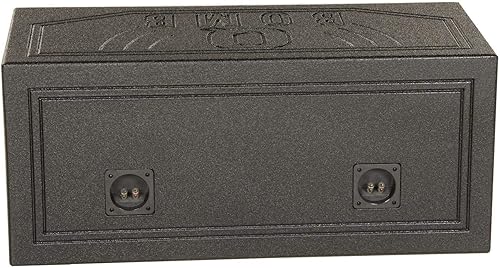 Miniatura 8 de Q Power Caja de subwoofer doble de 12 pulgadas, carcasa de altavoz ventilada de alto rendimiento, color negro, accesorios para sistema de audio y
