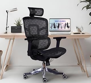 MRC EXECUTIVE CHAIRS ALWAYS INSPIRING MORE Aero Ergonomic High Back Korean Mesh Office Chair Headrest, Lumbar Support, Adj... Price In India