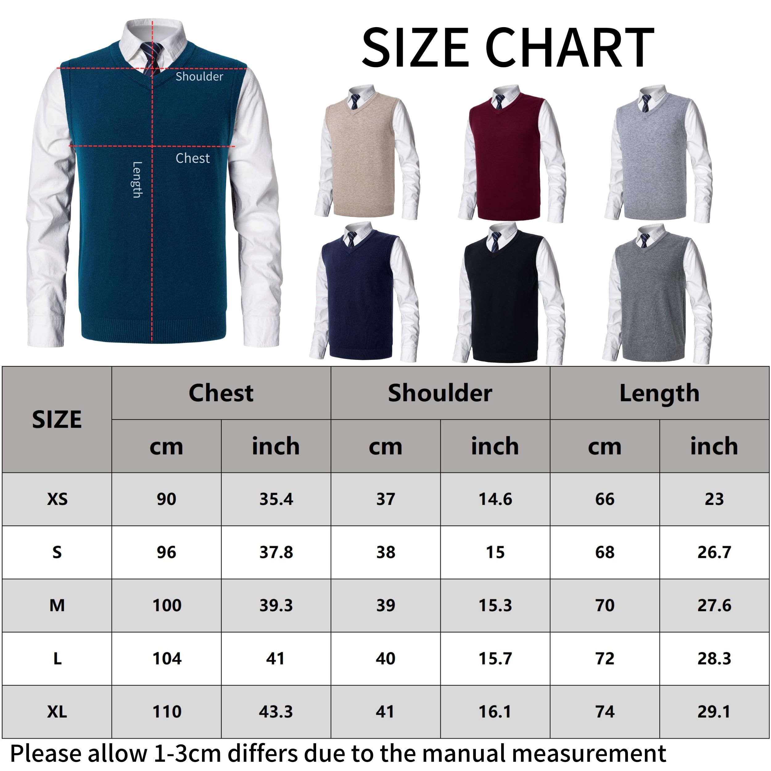 Hombre Invierno Sin Mangas con Cuello En V Chaleco Casual de Negocios Casual Suéter Sin Mangas Punto Chaleco suéter Caballero Suéter Cardigans Tank Tops