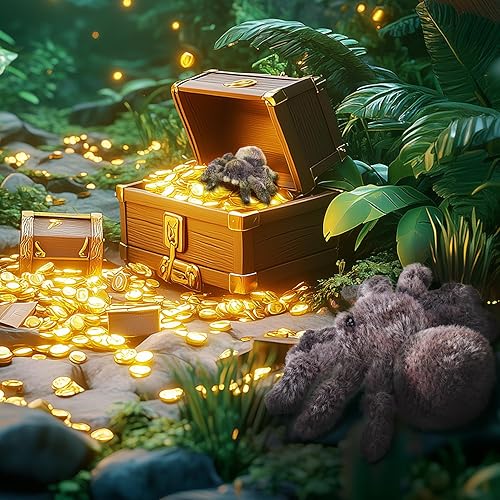 Miniatura 2 de Apricot Lamb Juguetes de peluche negro y gris araña animal de peluche suave perfecto para niños de 10 pulgadas