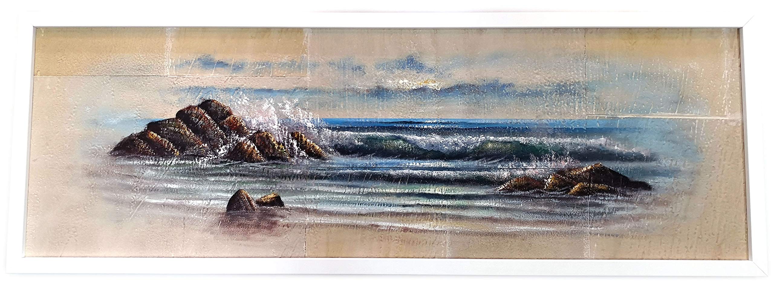 Œuvre originale peinte sur pierre, tableau unique d'artiste pour sublimer votre séjour