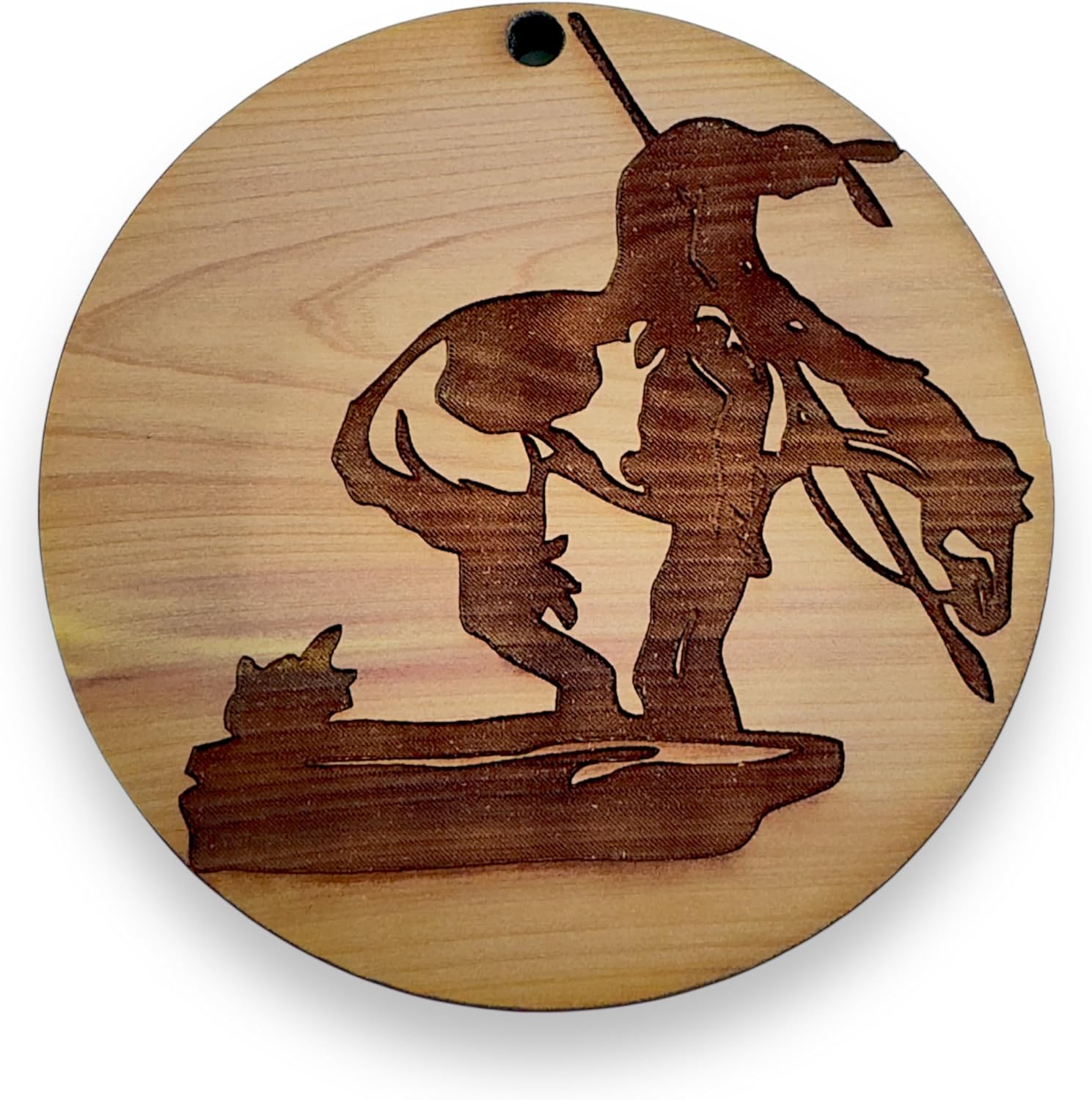 End of Trail Native American - Cedar Ornament