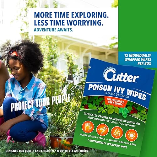 Miniatura 5 de Cutter Toallitas de hiedra venenosa, limpieza sobre la marcha para hiedra venenosa, roble y zumaco, 12 toallitas (paquete de 3)