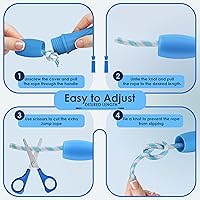 Vista 3 de Ram Pro - Cuerda de saltar multiusos con asas de plástico para cualquier