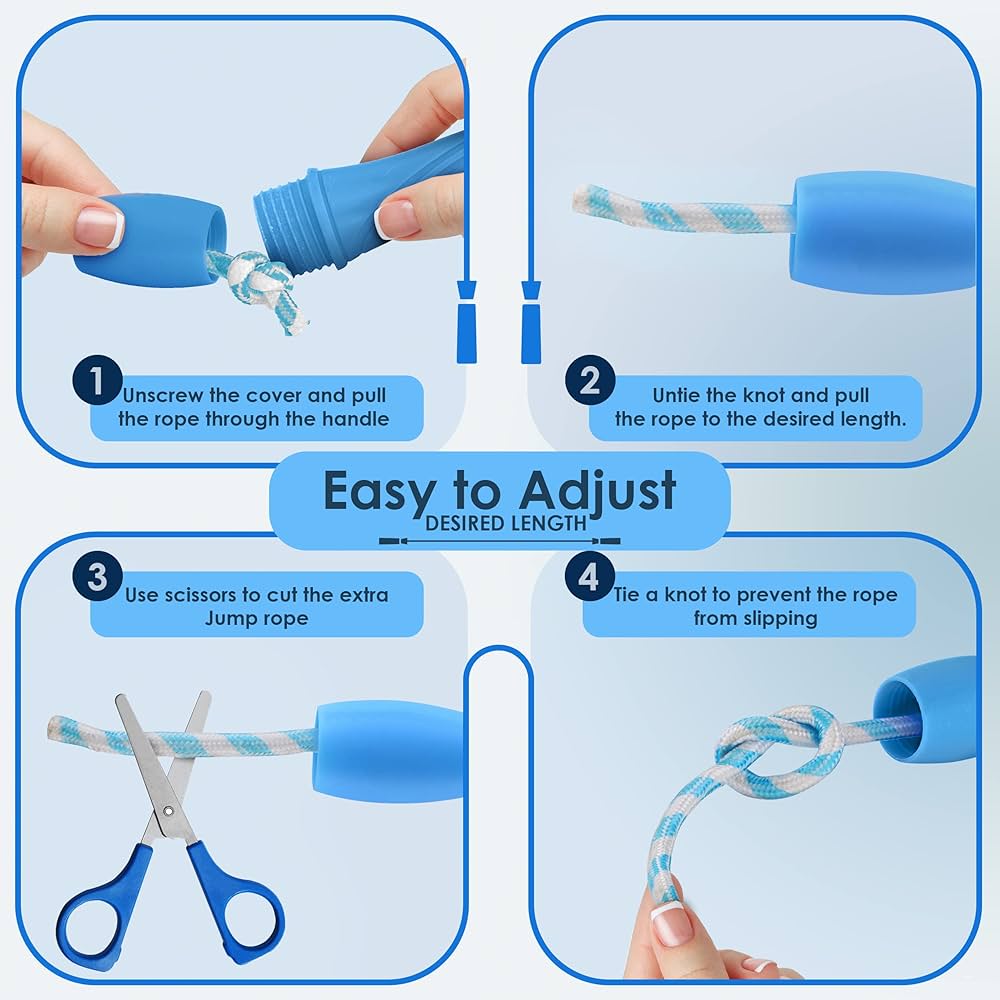 Jump Ropes For Kids 12 Pcs Jump Rope For Kids Adjustable Cotton Skipping Rope 7ft Jumping Rope With Wooden Handle For Children Students Boys Girls Toddler Fitness Outdoor Exercise Workout Fun Activity