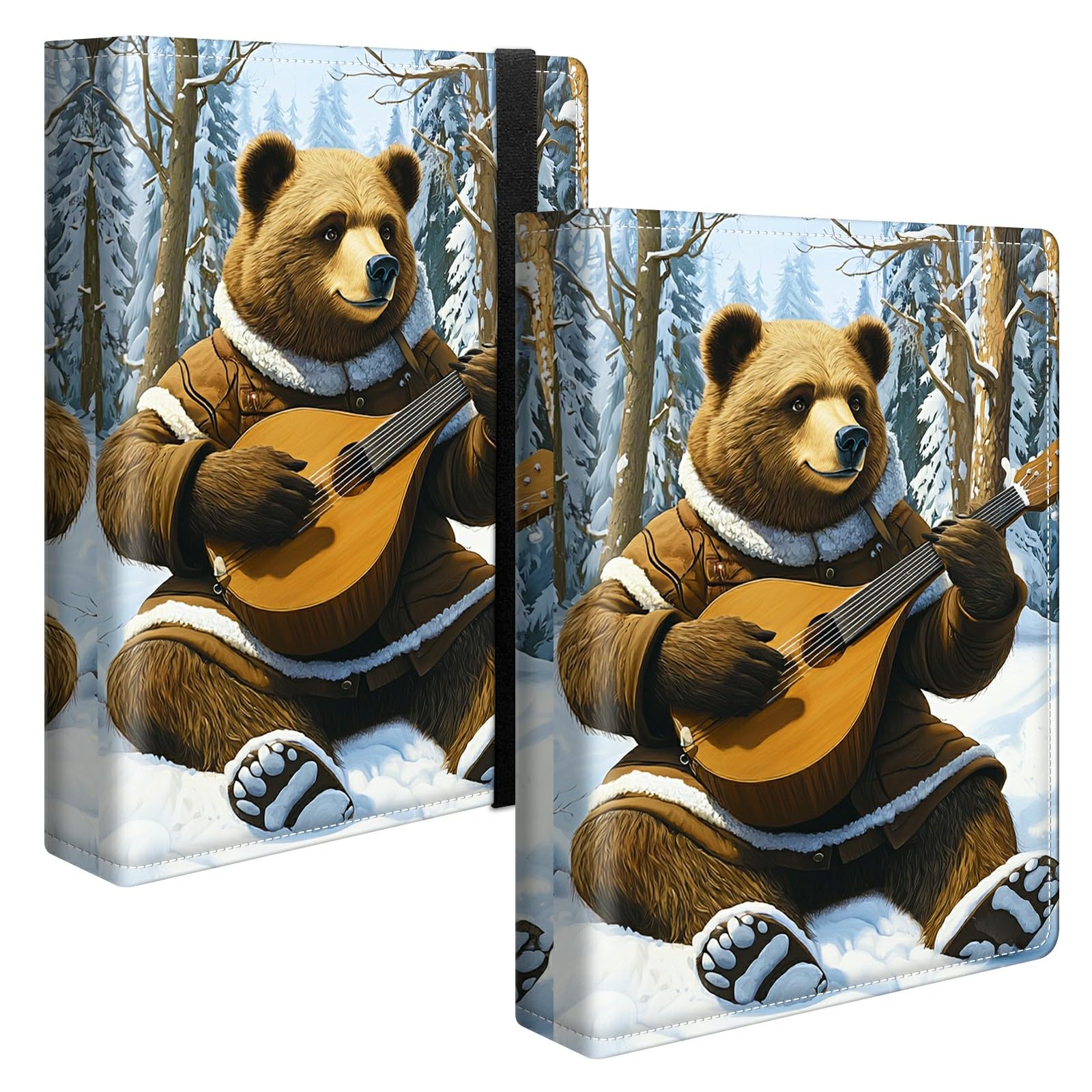 Wedding Albums 4x6 120 Pockets Photos with Strong Elastic Band, Small Mini Albums Sheet Protector Folder for Photos, Album for Family Anniversary Women Men Baby Vacation Gift, Guitar Bear