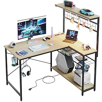 パソコンデスク i-desk Amazon | ZXD パソコンデスク L字 ゲーミングデスク 幅105 L字
