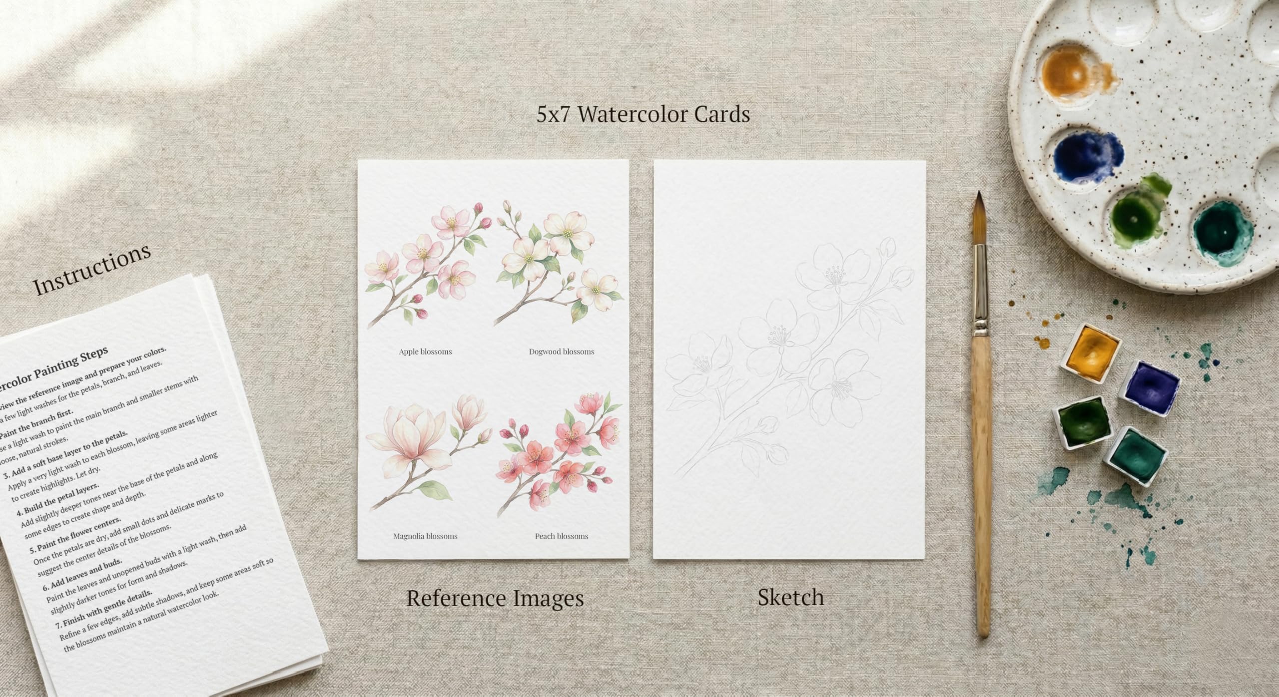 Watercolor Sketch Cards - Paint & Practice! -4