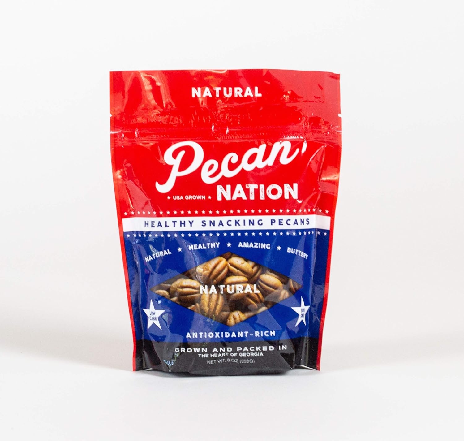 Pecan Nation All Natural Unsalted Pecan Halves 4 oz., No