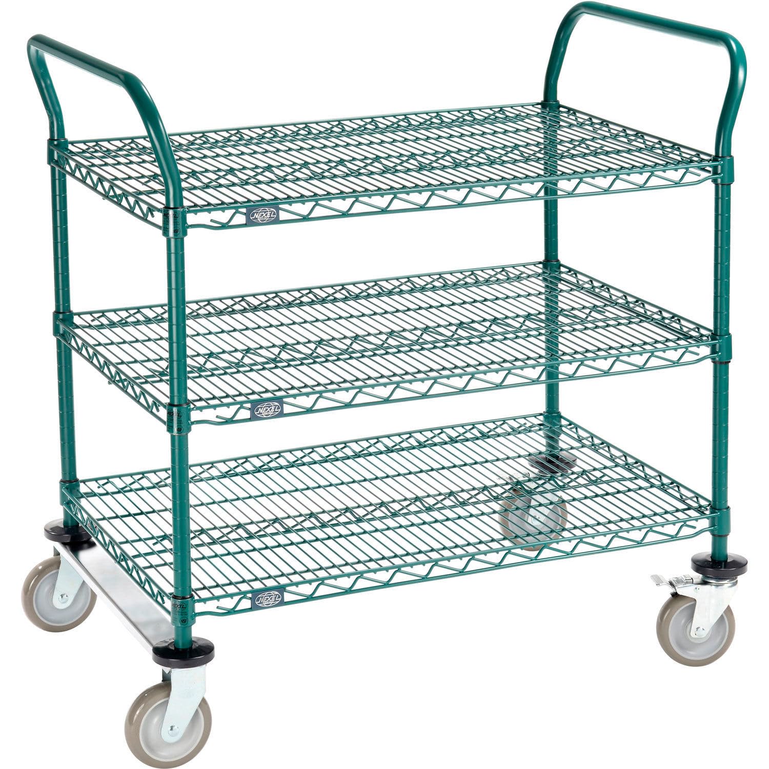 Utility Cart by Nexel – Steel, Green Epoxy, Model 2436R3G