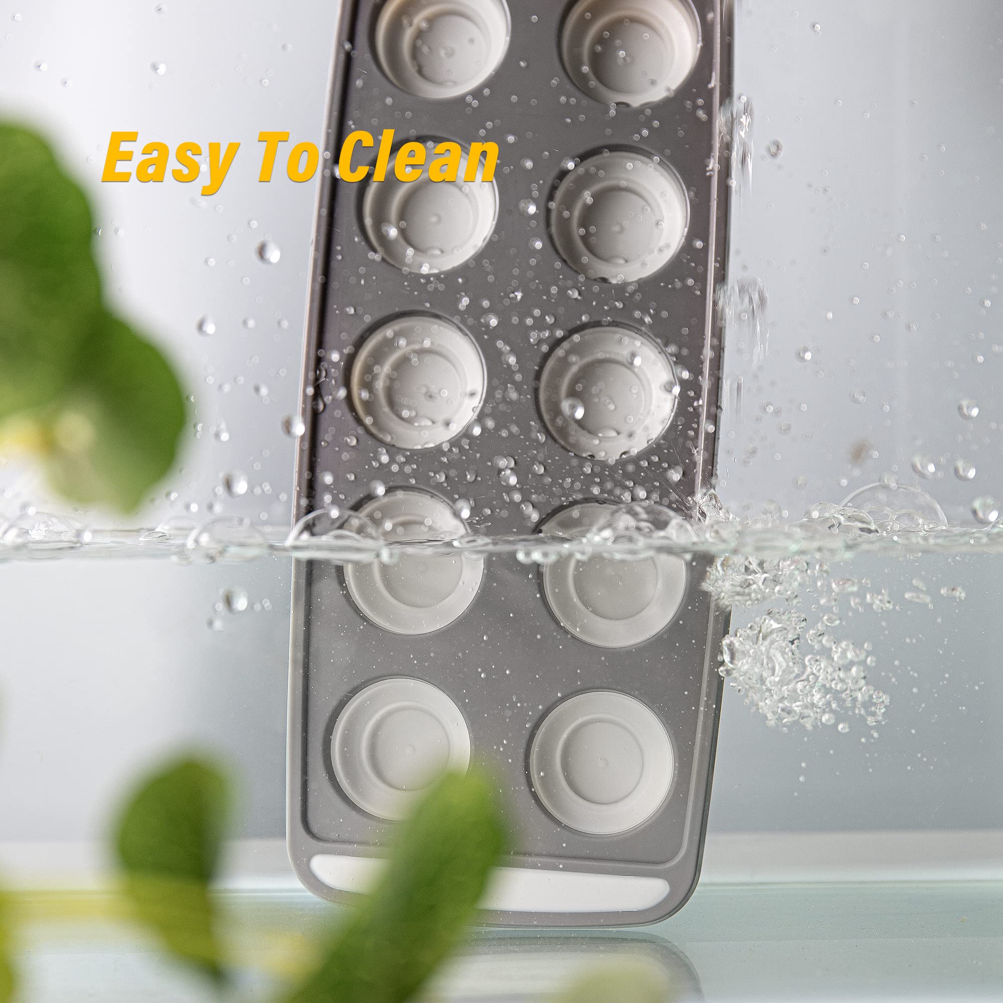 Stampo Per Cubetti Di Ghiaccio Flessibile E Senza BPA - 2 Vaschette Da 10 Cubetti Ciascuna Con Rilascio Facile - Per Bevande Fredde E Cocktail - Foto 14