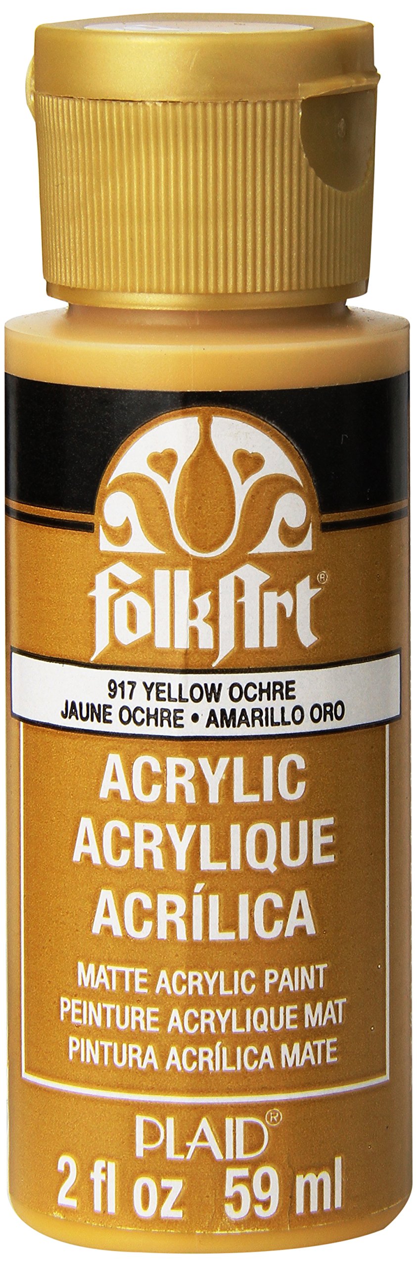 FolkArtAcrylic Paint in Assorted Colors (2 oz), 917, Yellow Ochre
