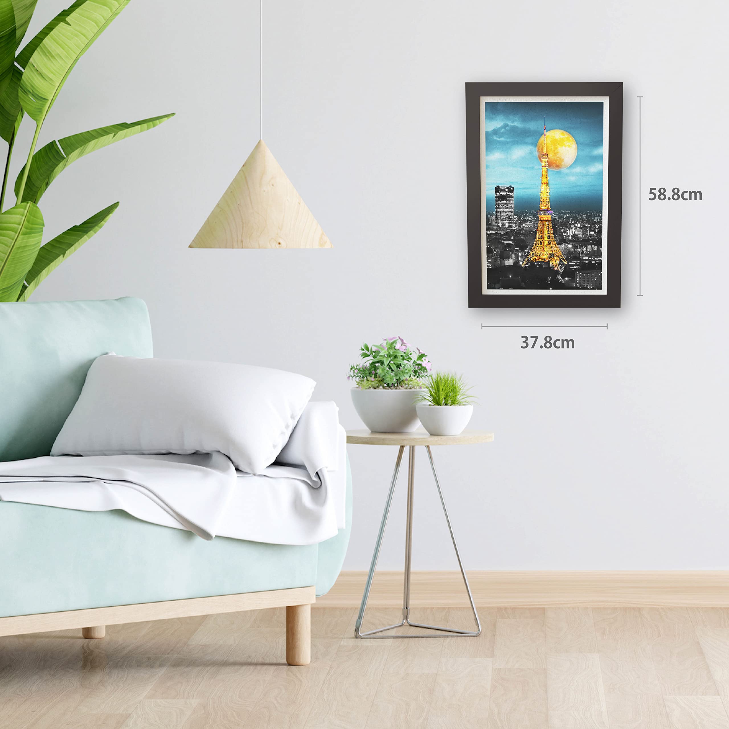 Pintoo Puzzle de 1000 pièces pour adultes – Série Nuit de lune – Tour de Tokyo, Japon – Beau puzzle en plastique pour décoration d'intérieur, zéro poussière, rangement facile [H2652]