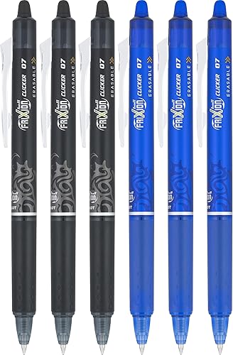 Miniatura 8 de Pilot FriXion Clicker - Bolígrafos de gel borrable, de 0.7 mm, punta fino y tinta negra