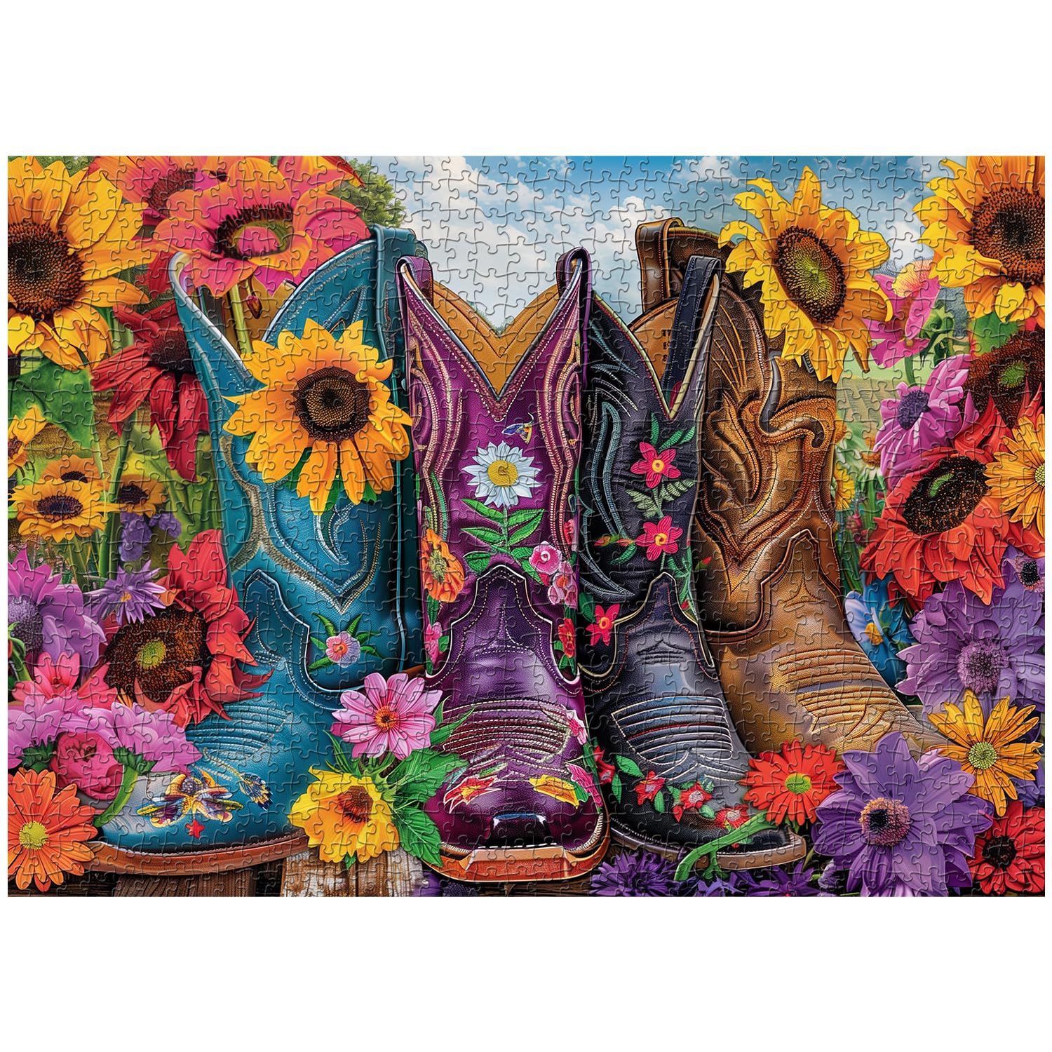 Amazon.com: PICKFORU Flowers Puzzles for Adults 1000 Pieces