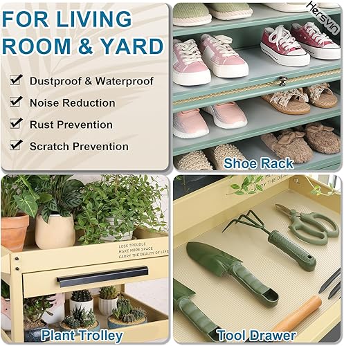 Miniatura 6 de Revestimientos para estantes de 16 pulgadas x 20 pies de EVA, no adhesivo, protector de armario, forro de gabinete de cocina, forro de nevera (rayas