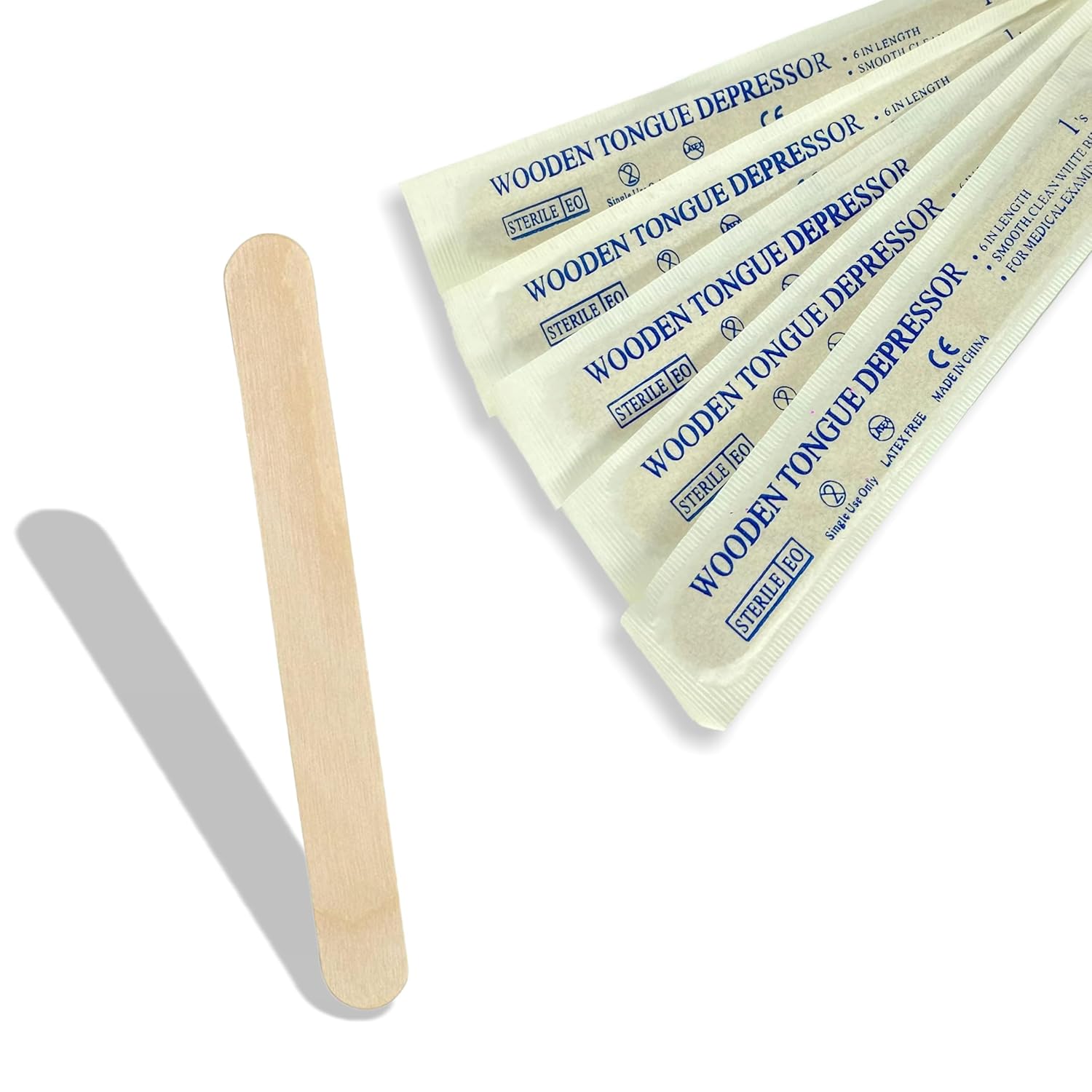 OTICA Sterile Standard Size Wooden Polished Smooth Edges Tongue