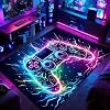 Funvalley Surperfect Gaming Rug for Boys Bedroom – 80 x 120cm Non Slip Video Game Controller Carpet, Soft Gaming Area Rugs for Living Room Playroom Decor