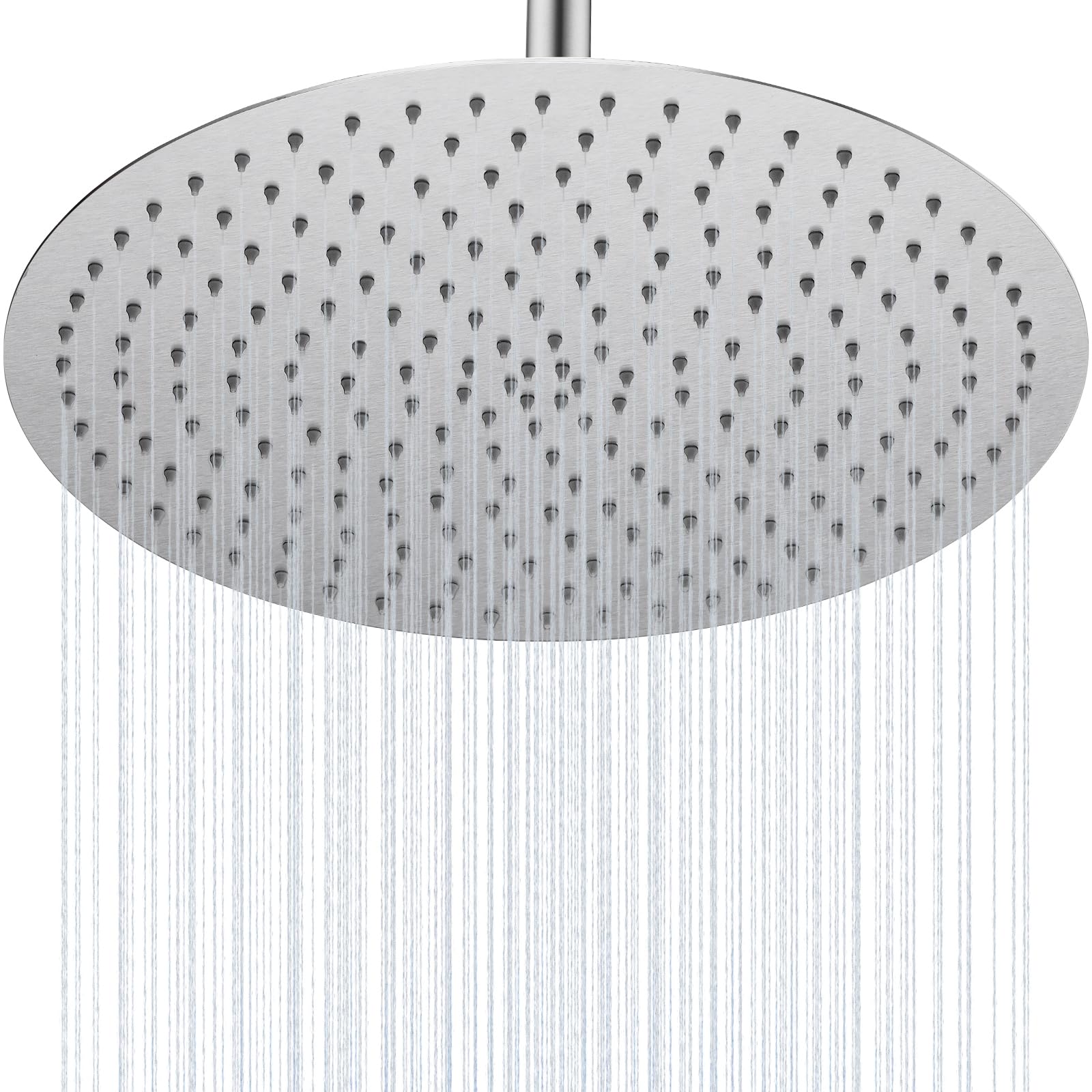 KINLIV 16 Inch Ceiling Rainfall Shower Head - Brushed Nickel, All Metal 304 Stainless Steel, 230 Silicone Nozzles - View #9