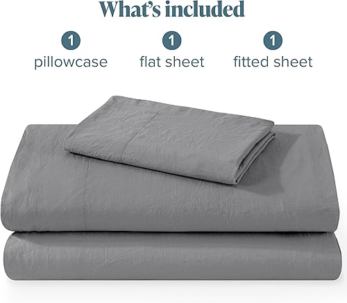 Miniatura 6 de Bare Home Juego de sábanas arenadas de tamaño individual XL, tamaño de dormitorio universitario, sábanas extra largas de microfibra ultrasuave 1800