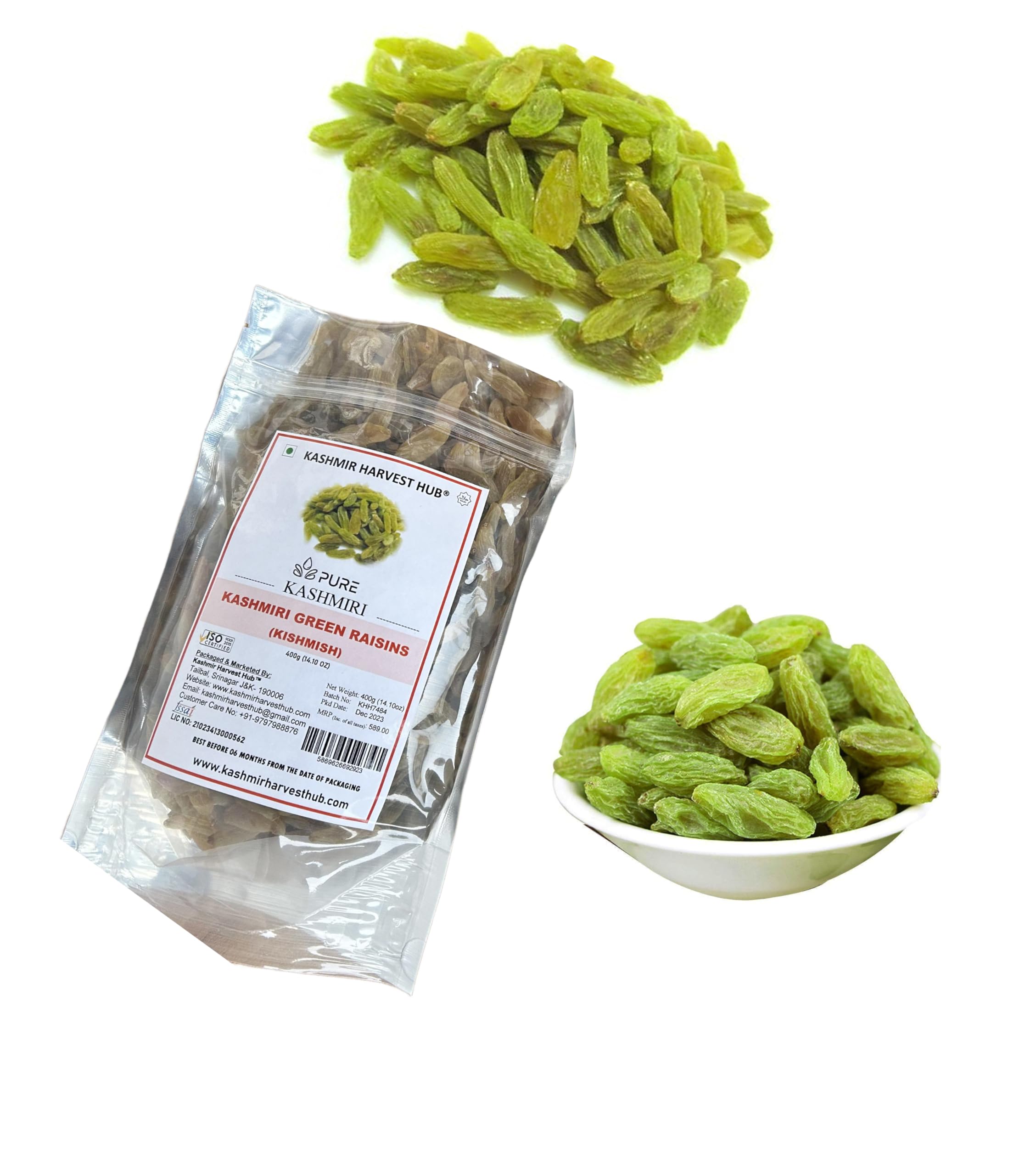 Kashmir Harvest Hub Kashmiri Raisins - 400g | Pure Kishmish | 100% Natural & Authentic | Premium (Pack of 1) (B0CRF5326R) Amazon Price History, Amazon Price Tracker