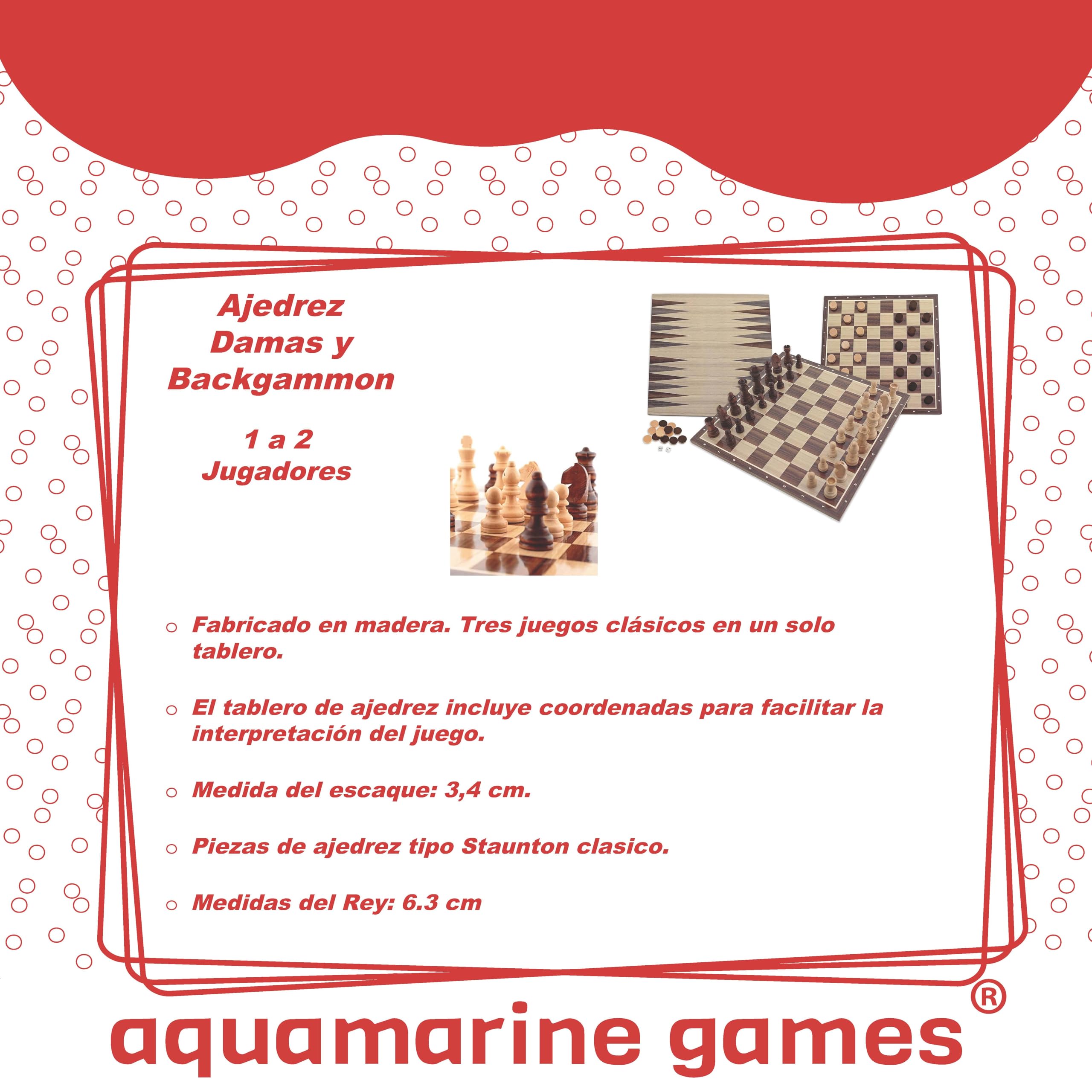 Ajedrez Damas Backgammon FSC100%