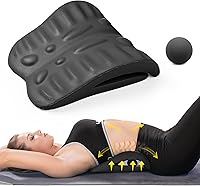 Vista 7 de RESTCLOUD Camilla de espalda para aliviar el dolor de espalda, cojín de estiramiento de espalda, almohada de apoyo lumbar crónica que ayuda