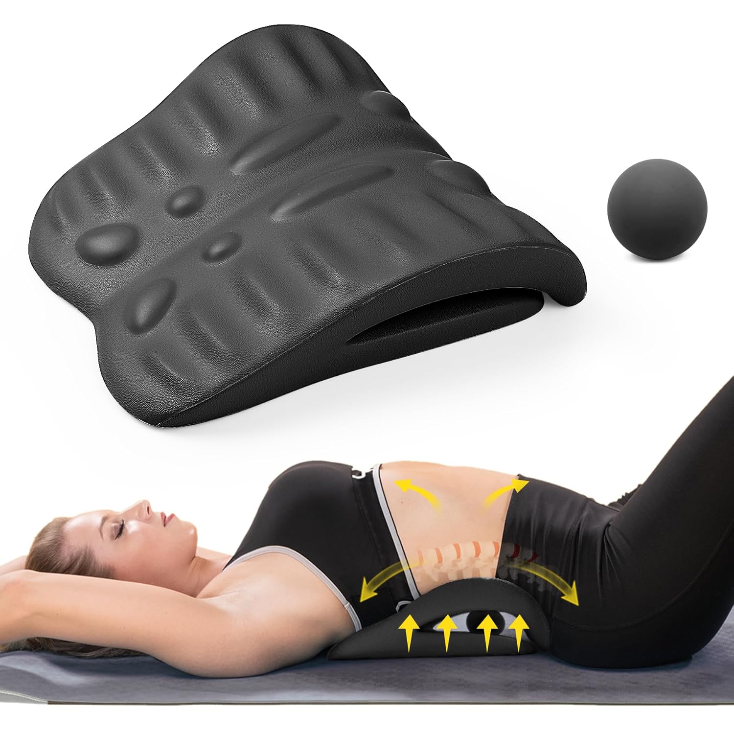 RESTCLOUD Back Stretcher for Back Pain Relief, Back Stretching Cushion