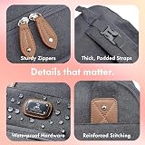 Dikaslon Baby Changing Bag Backpack, Large Baby Bag for Mum and Dad with 19 Pockets, Spacious Nappy Changing Bags with Mat, Pacifier Holder, Stroller Straps, Durable Polysteer (Dark Grey) - 5