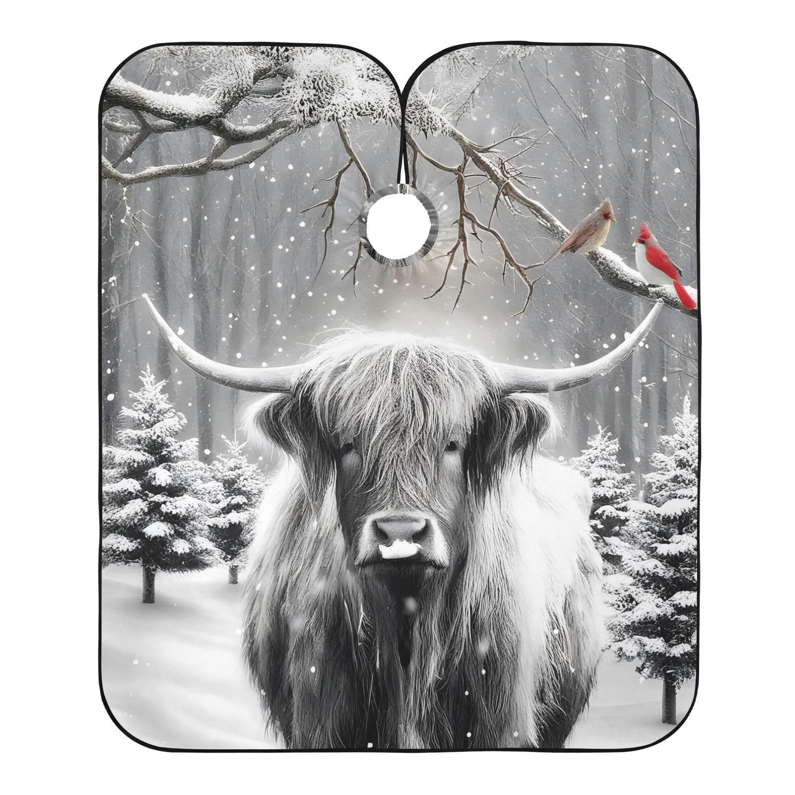 Hezely Mountain Cattle Hair Dye Cape, Barber Cape for Adults,Waterproof Salon Cape,Waterproof Hairdressing Styling Hair Cutting, 65