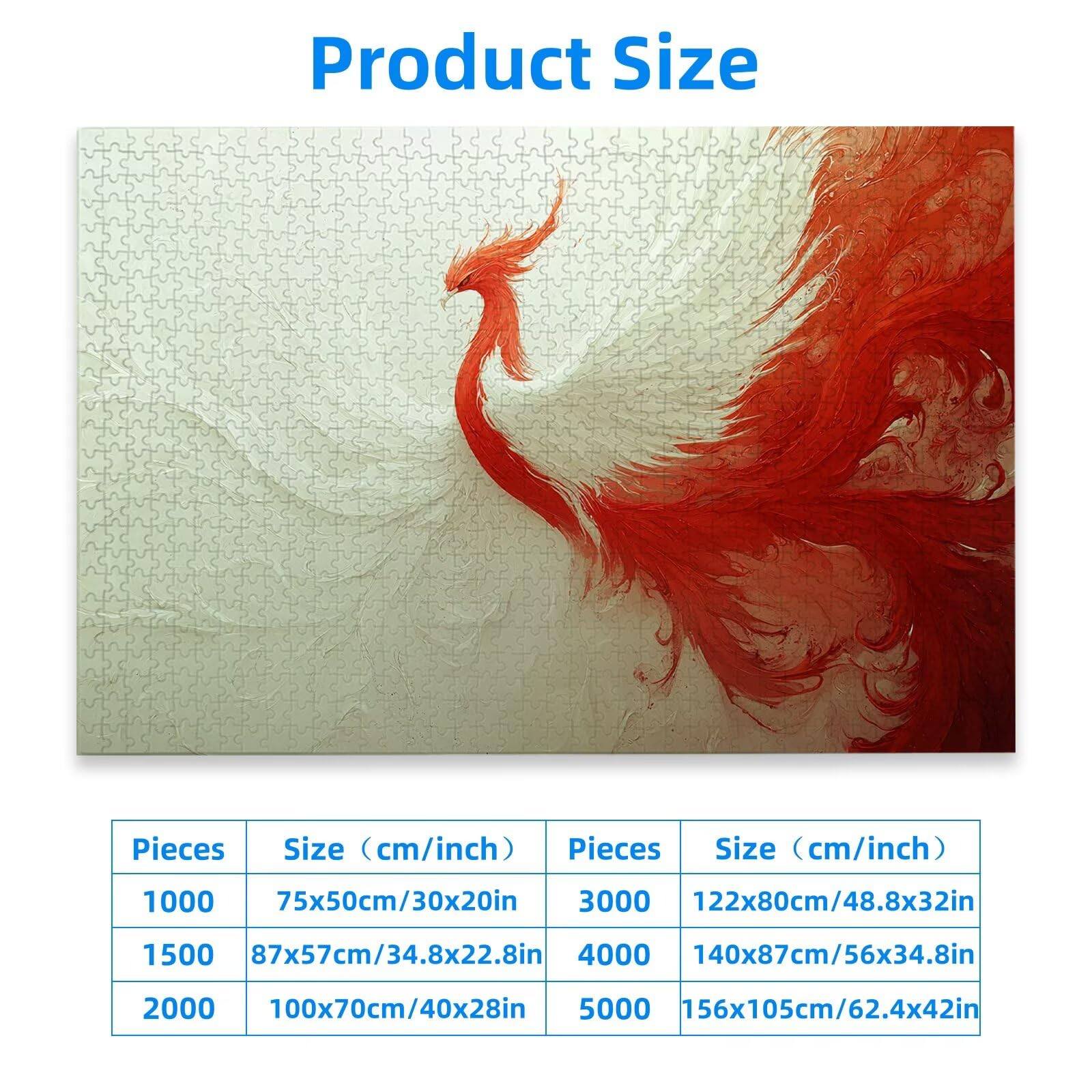 Puzzle Phénix 4000 Pièces Adultes, Puzzle 4000 Pièces pour Adultes et Enfants à Partir de 14 Ans, Animal Puzzles Bois de Qualité Supérieure avec Une Boîte d'emballage Exquise, Cadeau Femme, -3037