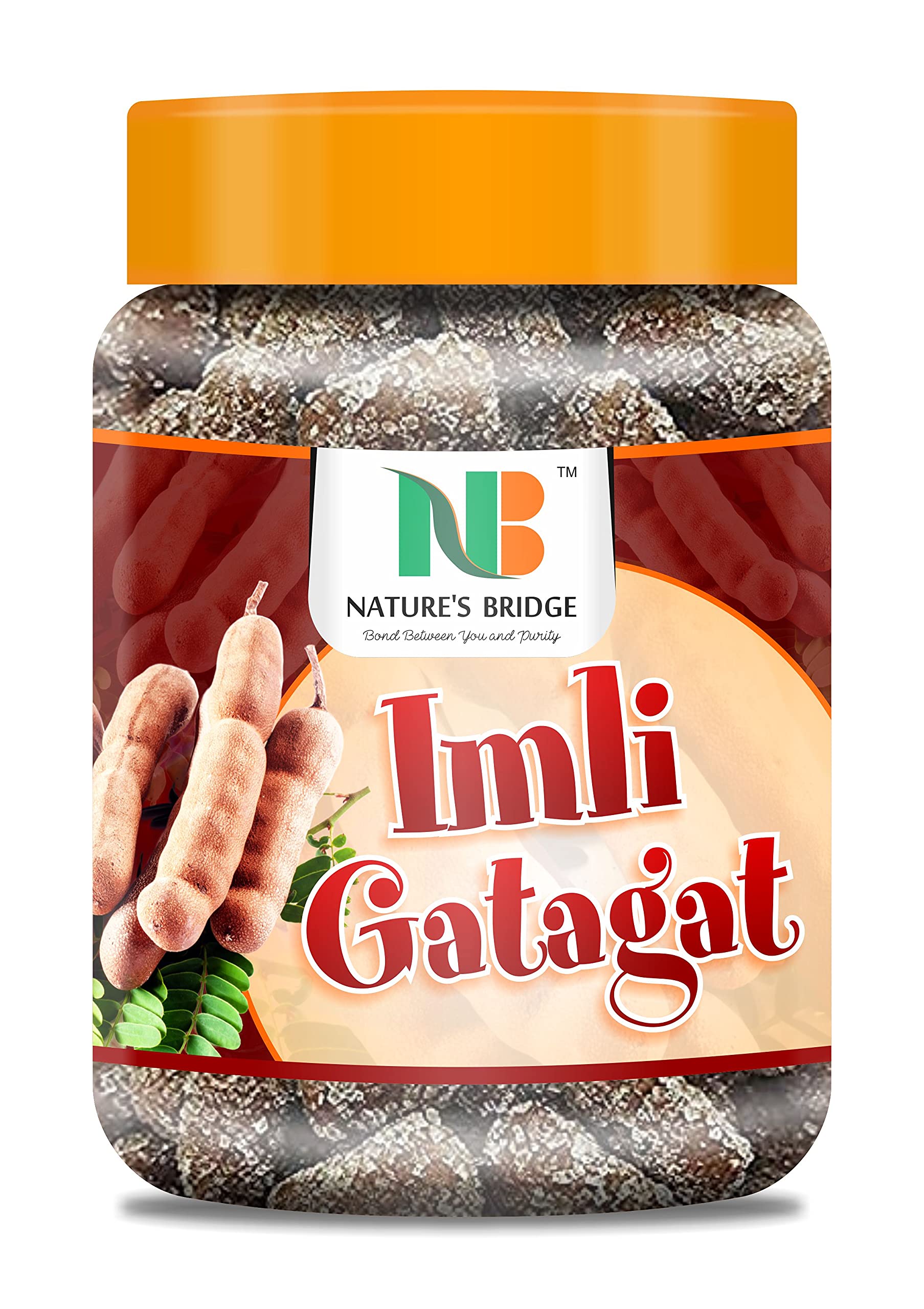 Nature's Bridge Candy Imli 400 Gm (Jar Pack) | Khatti Meethi | Sweet and Sour Digestive Balls Tamarind Candy
