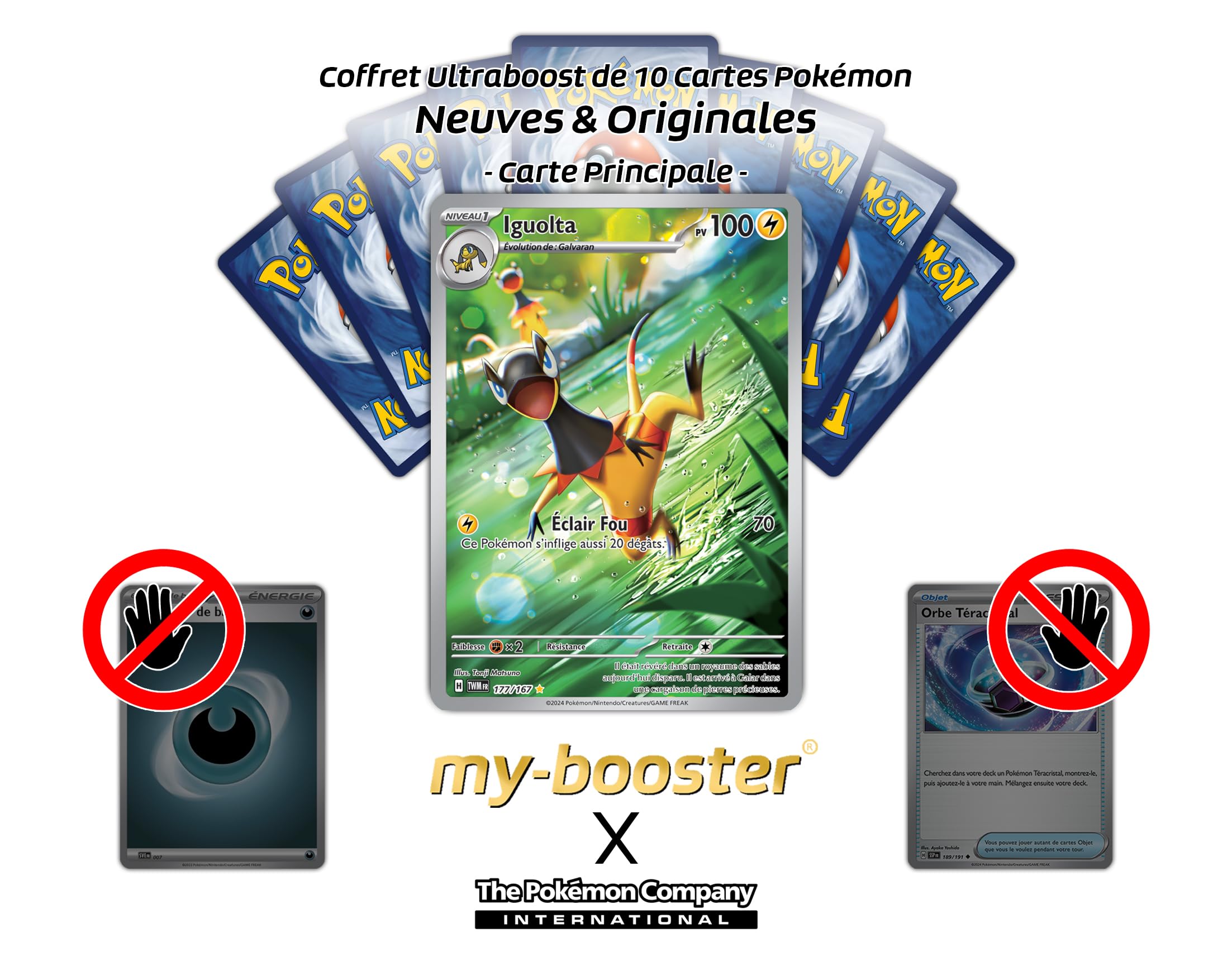 Coffret 10 Cartes Pokémon – Simiabraz 173/167 – Écarlate Et Violet 6 Mascarade Crépusculaire – Secret Gallery – Ultraboost X