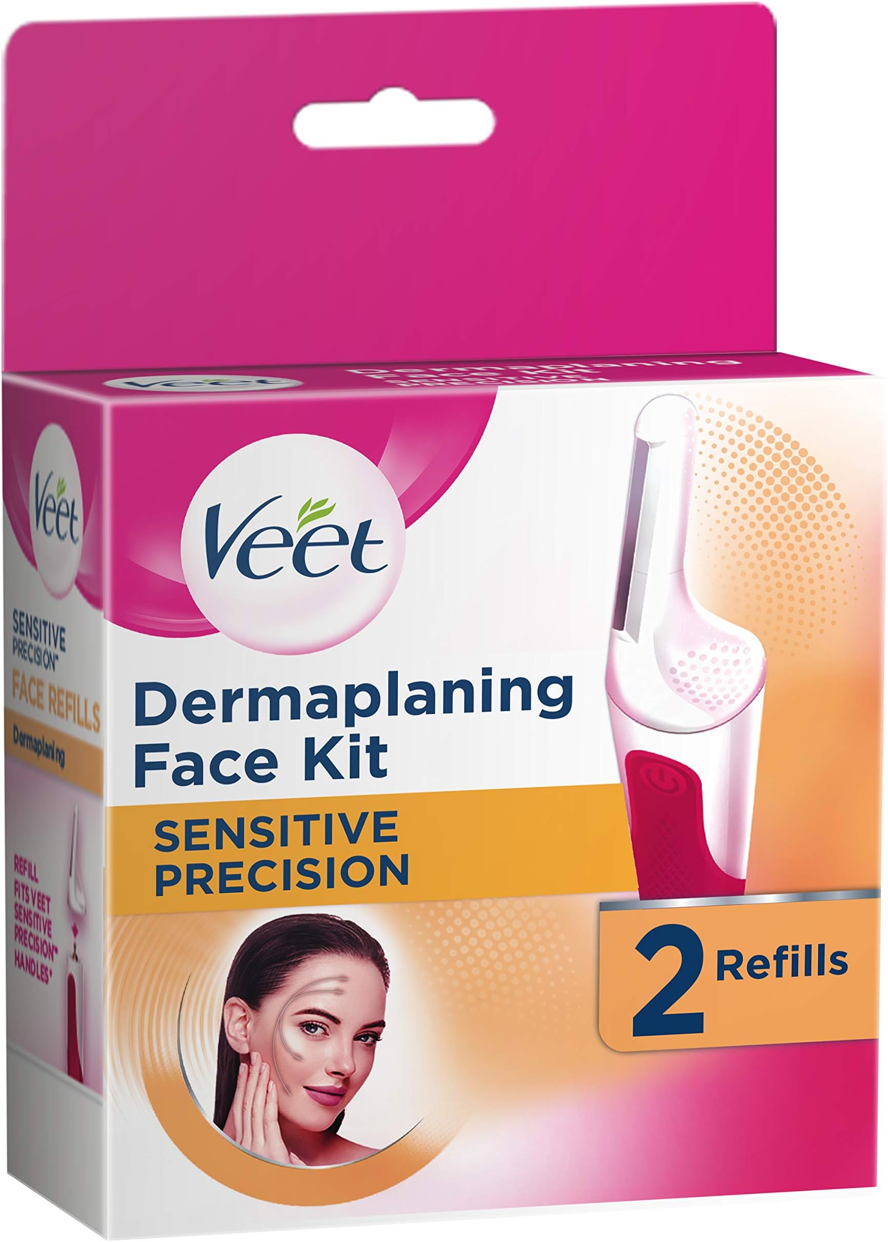 Veet Dermaplaning Sensitive Precision Face Refills, x 2