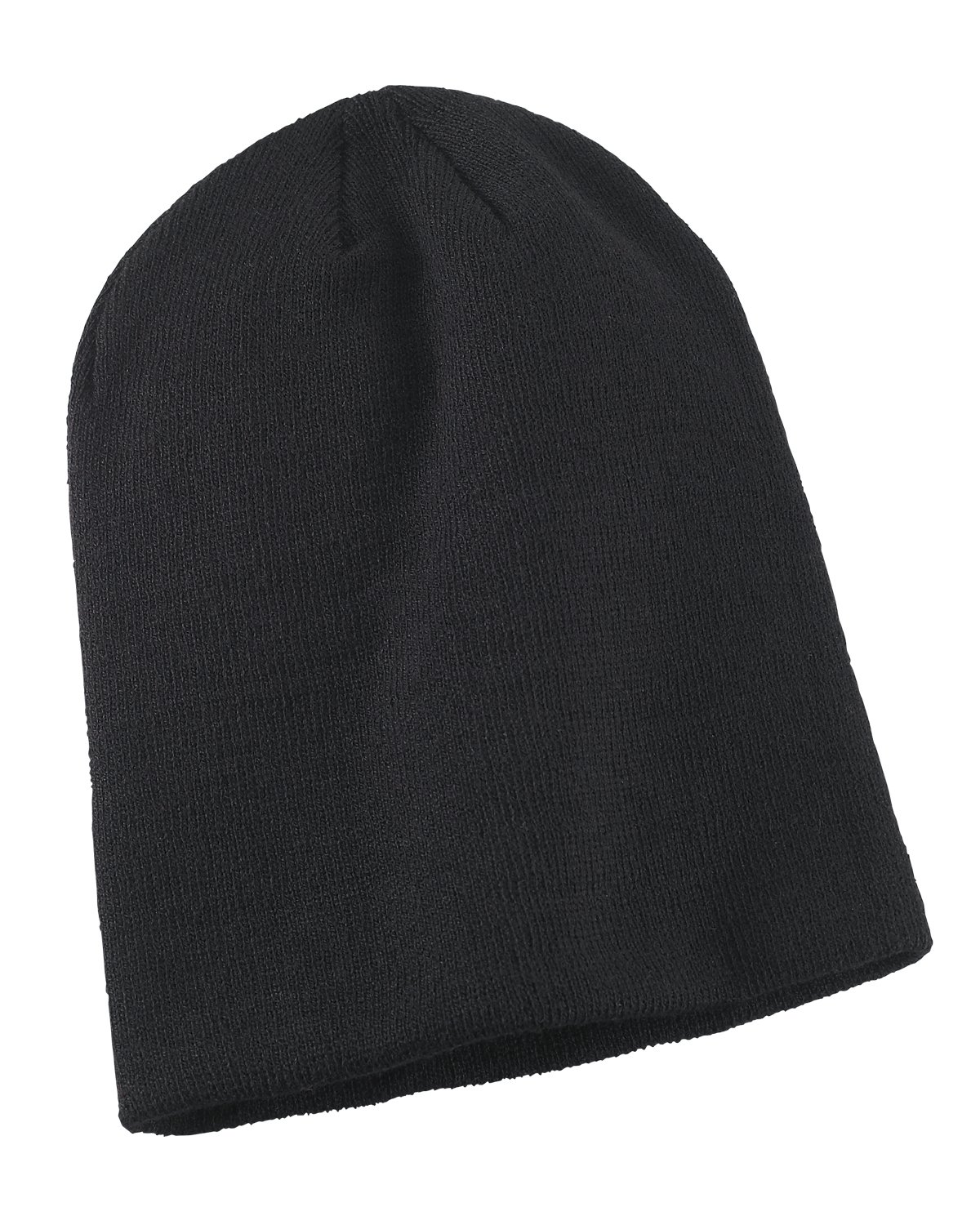 Big Accessories Zero Waste Beanie Unisex Hat Black OS Big Accessories Patch Beanie OS BLACK at Amazon Men main image 2