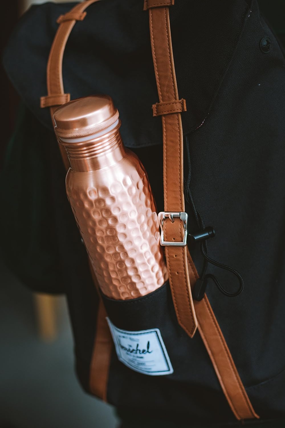 Kosdeg Hammered Copper Water Bottle 1 Liter / 34 Oz Extra Large, an Ayurvedic Pure Copper Vessel, Drink More Water - Image 4