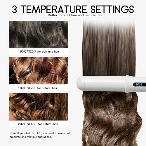 Miniatura 6 de ECOJIA Mini alisador de pelo inalámbrico, plancha plana de viaje pequeña para cabello corto, rizador de pelo portátil con placas flotantes de