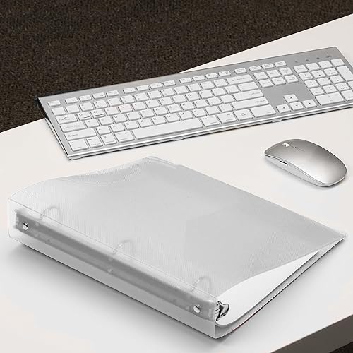 Vista 5 de JAM PAPER Plastic 1.5 inch Binder - Clear 3 Ring Binder - Sold Individually Clear,Assorted,Blue,Green,Orange,Purple,Red,Smoke,United States