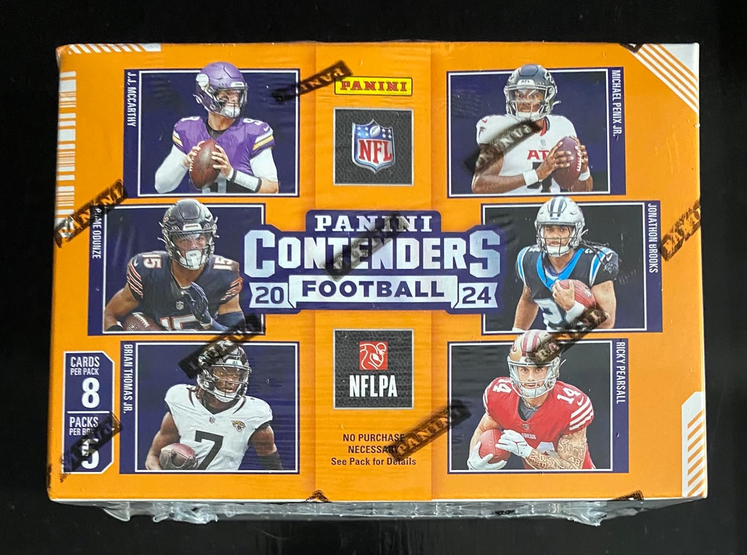 2024 Football Contenders Brand New Factory Sealed Box. Unopened Trading Cards. 1 Autograph or Memoralbilia Card is in this box. Hunt for Rookie Autographs of Jayden Daniels, Caleb Williams, Bo Nix, Drake Maye, McCarthy and more. - THIS ITEM IS AVAILABLE FOR PURCHASE. PLEASE CLICK THIS HEADING AND THEN "SEE ALL BUYING OPTIONS" TO BUY