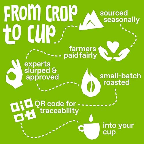 Miniatura 2 de Ethical Bean Fairtrade Organic Coffee, tostado medio clásico, café de grano entero (bolsa de 12 onzas), tostado medio clásico, 0.75 libras