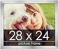 Vista 60 de Marco de 28 x 36 pulgadas de madera de peltre plateado con plexiglás acrílico UV, parte trasera de tablero de espuma y accesorios incluidos