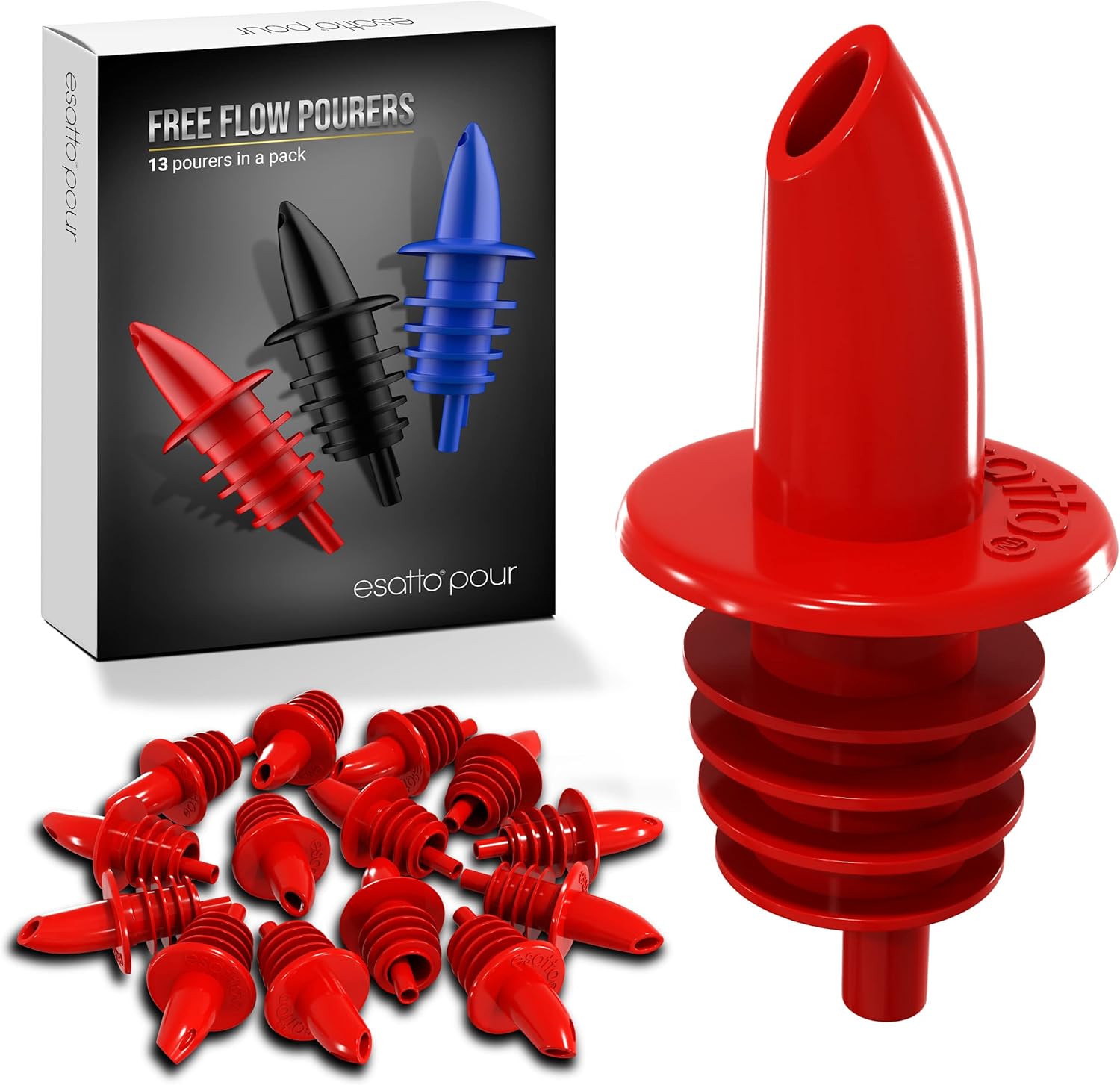 Esatto 13 Pieces Plastic Bottle Pourer or Liquor Spout