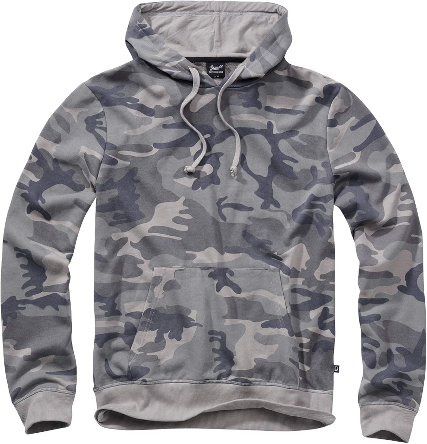 Brandit Men Hoodie Sweathoody, Color:Grey camo, Size:L