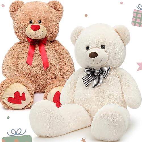 MaoGoLan Colección de osos de San Valentín, I Love You Red Heart Big Teddy Bear Animal de peluche para baby shower, regalos del día de San Valentín
