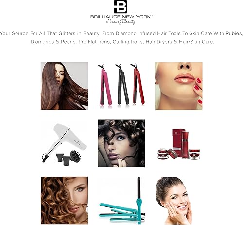 Miniatura 6 de Brilliance New York - Plancha plana de titanio Pro Diamond de 1 pulgada - Plancha y rizador de pelo 2 en 1 - Placas iónicas antiestáticas y sin